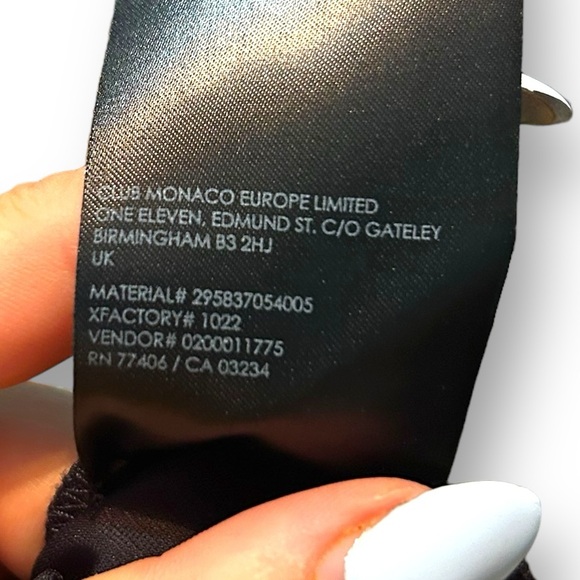 Club Monaco Kora Black Satin Cami Tank Size XS NWOT Condition - Picture 14 of 14